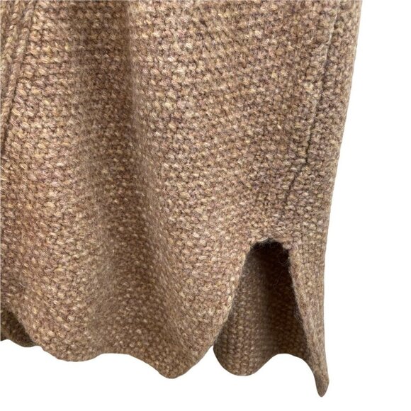 Lunya Chunky Knit Wool Open Belted Robe Deep Pockets Delicate Tan Size L/XL - Picture 9 of 12